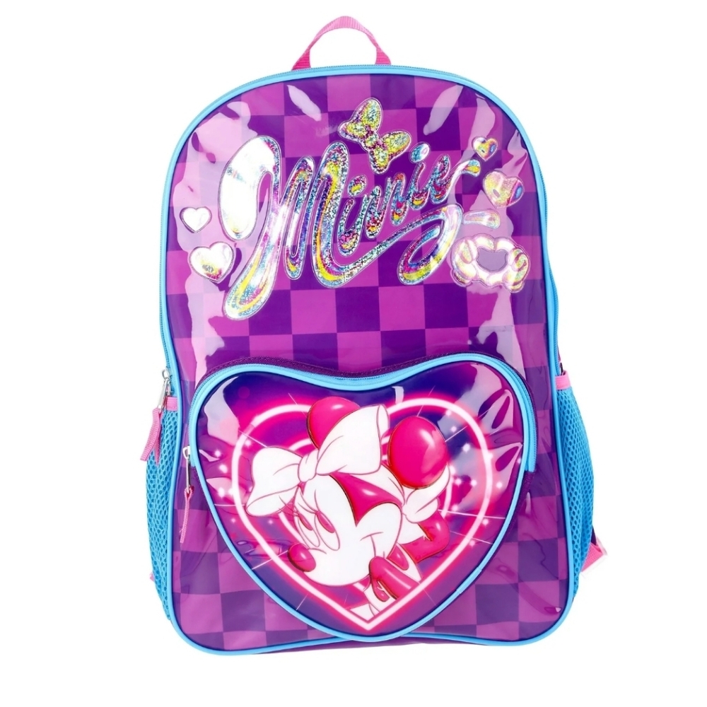 Disney Minnie Mouse Girls' 17" Heart Light Up Backpack